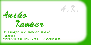 aniko kamper business card
