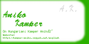 aniko kamper business card